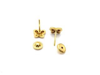 pendientes oro 18k con piedra con circonita