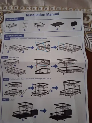Escurridor platos negro metal
