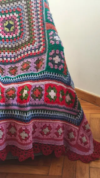 Manta crochet artesanal