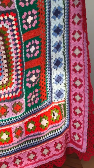 Manta crochet artesanal