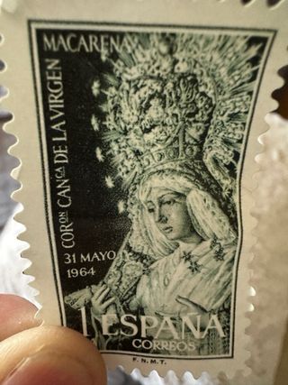 Sello Conmemorativo Coronación Macarena