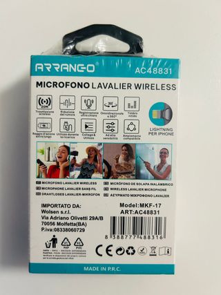 Microfono Lavalier Wireless per iPhone