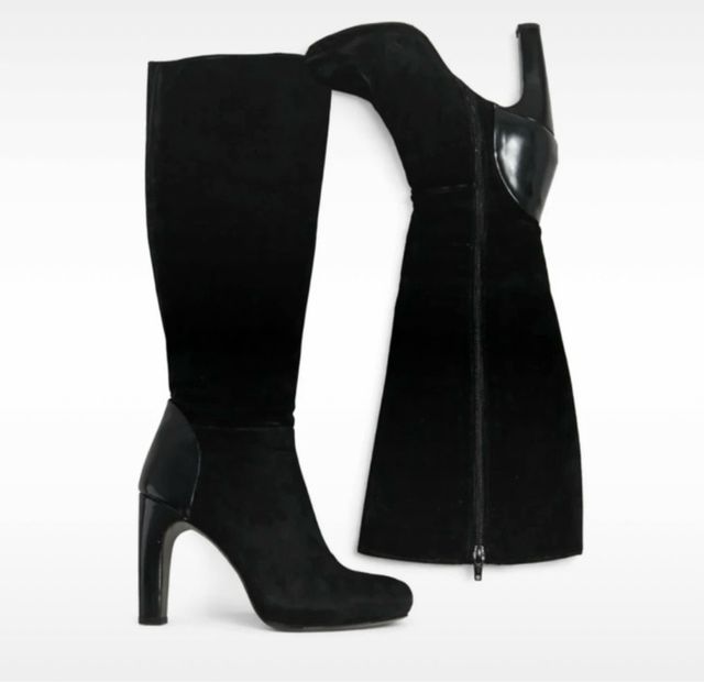 Botas altas piel negra tacón T37