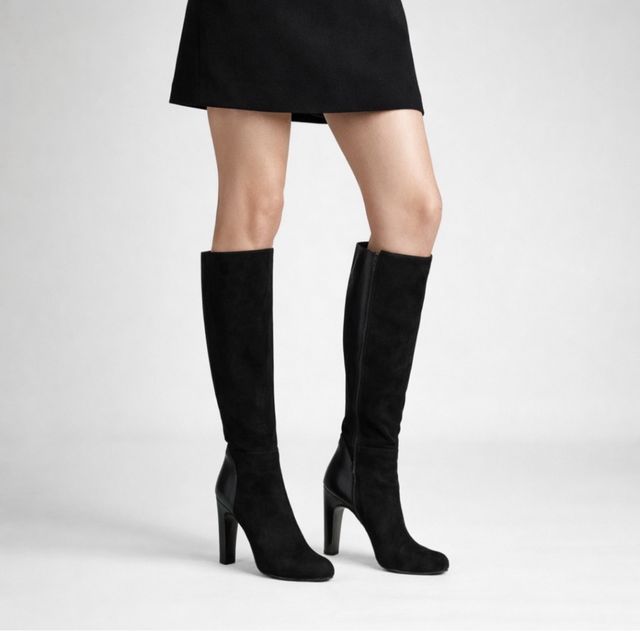 Botas altas piel negra tacón T37