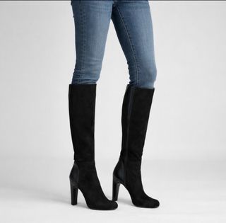 Botas altas piel negra tacón T37