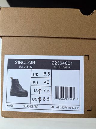 Botas Dr. Martens negras con cremallera