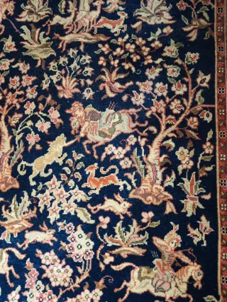 Tappeto Seta Scene Caccia