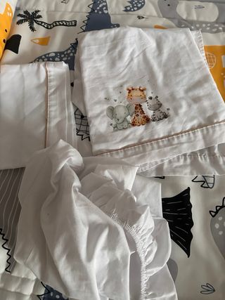 Juego sábanas coche/capazo jirafa