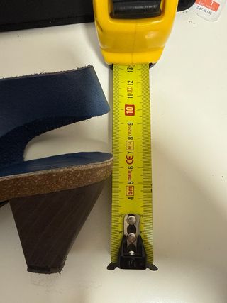 Sandalias tacón azul marca Penélope Collection