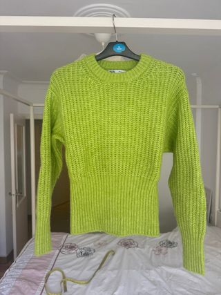 Jersey Zara verde talla S