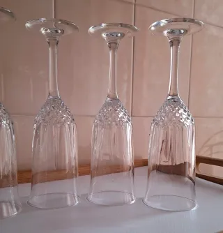 6 COPAS VINTAGE PARA CAVA CRISTAL D'ARQUES
