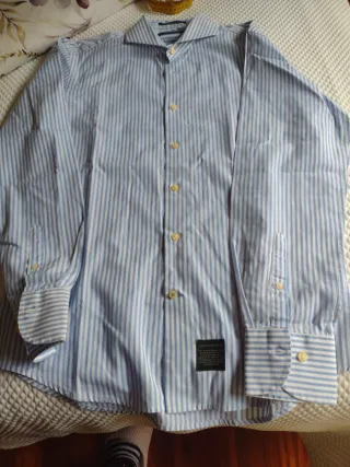 Camisa de vestir sacoor rayas azules Talla M