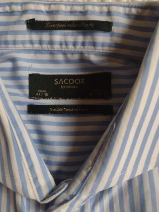 Camisa de vestir sacoor rayas azules Talla M