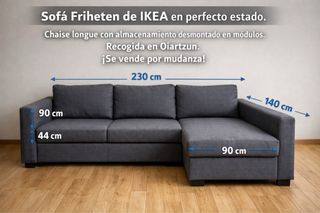 Sofá Cama Chaise Longue IKEA Friheten