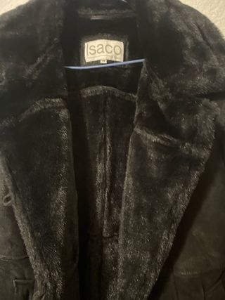 Abrigo Isaco Negro Talla M Felpado