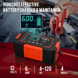 caricabatterie per auto/moto ecc. 12v 2ah-100ah