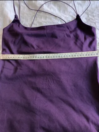 Vestido morado Pimkie tirantes cruzados