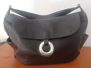 Bolso de piel Furla marrón oscuro