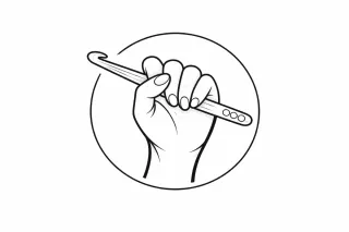 Manta tejida a ganchillo multicolor