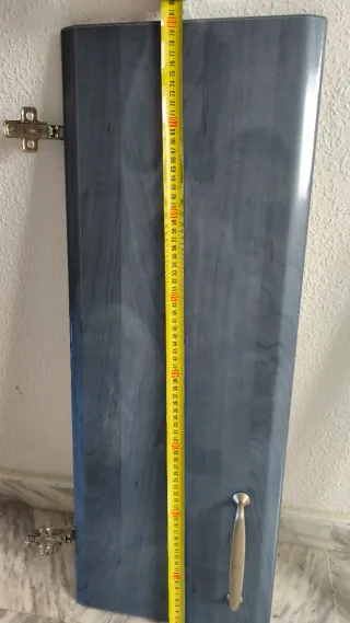 Conjunto Puertas de cocina madera color azul