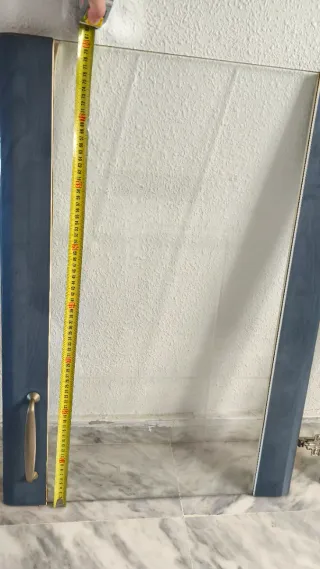 Conjunto Puertas de cocina madera color azul