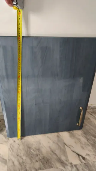 Conjunto Puertas de cocina madera color azul