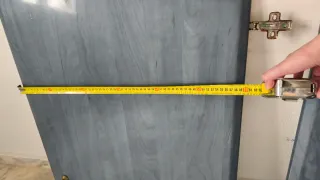 Conjunto Puertas de cocina madera color azul