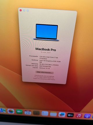 MacBook Pro 15 Intel Core i7 16GB RAM