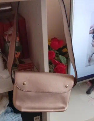 Bolso dorado rosa mujer