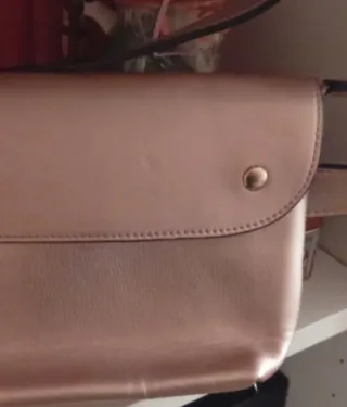 Bolso dorado rosa mujer