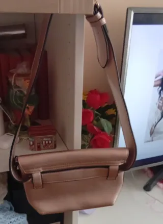 Bolso dorado rosa mujer