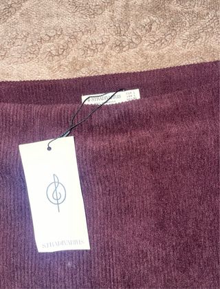 Falda Stradivarius Morada Talla L