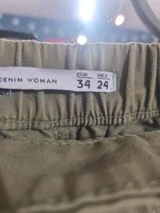 Pantalón Lefties Talla 34 Verde Oliva