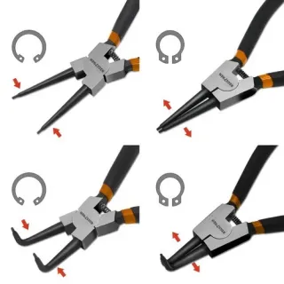 SET 4 PINZE PER ANELLI ELASTICI