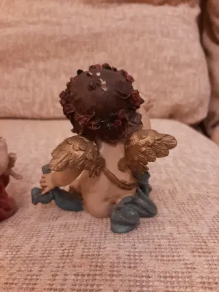 3 Angeli in resina antichi