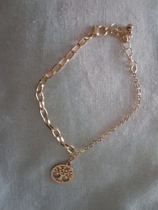 Pulsera árbol de la vida dorada