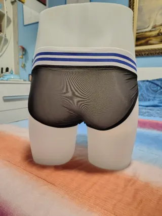 Slip uomo nero trasparente