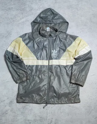 Chaqueta Cortavientos Adidas Vintage Gris/Amarillo