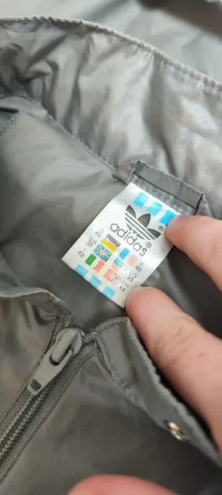 Chaqueta Cortavientos Adidas Vintage Gris/Amarillo