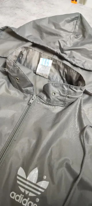 Chaqueta Cortavientos Adidas Vintage Gris/Amarillo