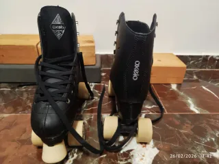 Patines Oxelo 4 Ruedas Talla 40 Negro