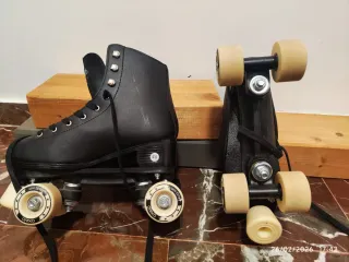 Patines Oxelo 4 Ruedas Talla 40 Negro