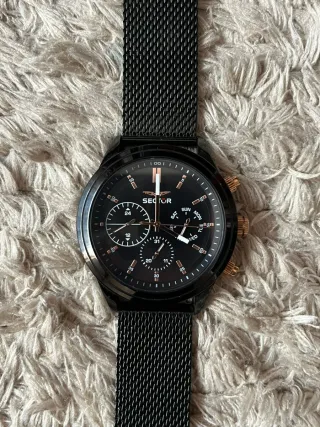 Orologio Uomo Sector Nero e Oro