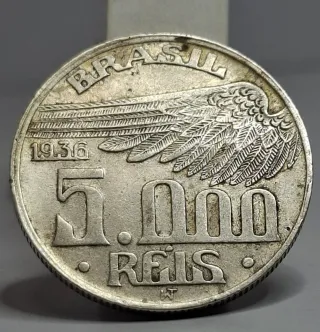 Moneda 5000 Reis 1936 Brasil 🇧🇷
