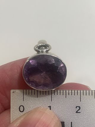Anillo Plata de ley 925 y Amatista Ovalada Grande