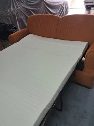 Sofá Cama Tela Marrón