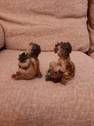 2 Angeli in Resina Antichi