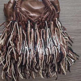 Bolso Zara flecos y abalorios