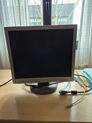 Pantalla de PC Plata y Negra