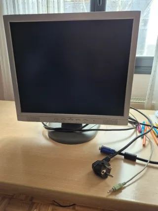 Pantalla de PC Plata y Negra